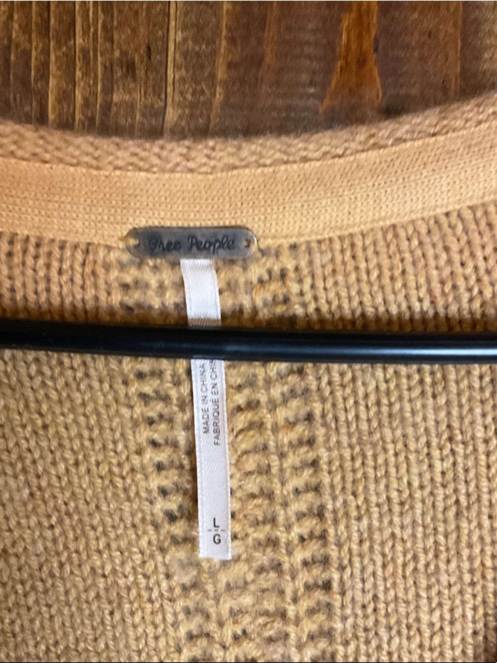 Free People Oversized V-Neck Sweater in Mustard - Picture 2 of 8